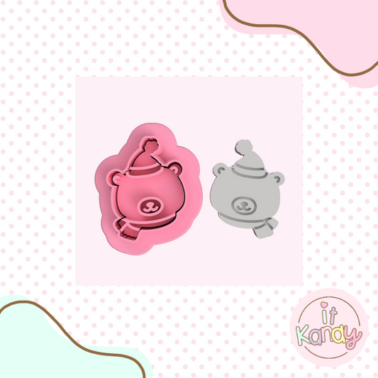Polar bear cookie cutter and stamp set