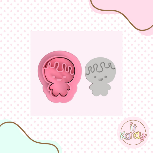 Gingerbread man cookie cutter and stamp set