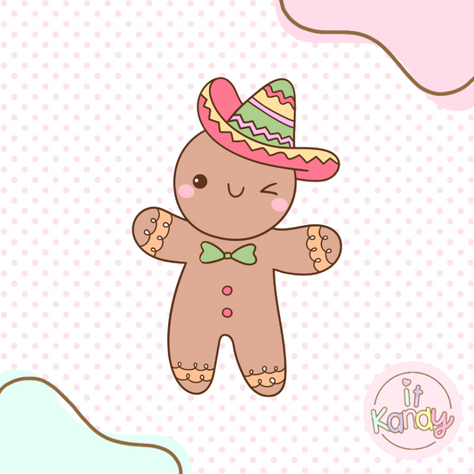 Mexican gingerbread cookie cutter and stamp set