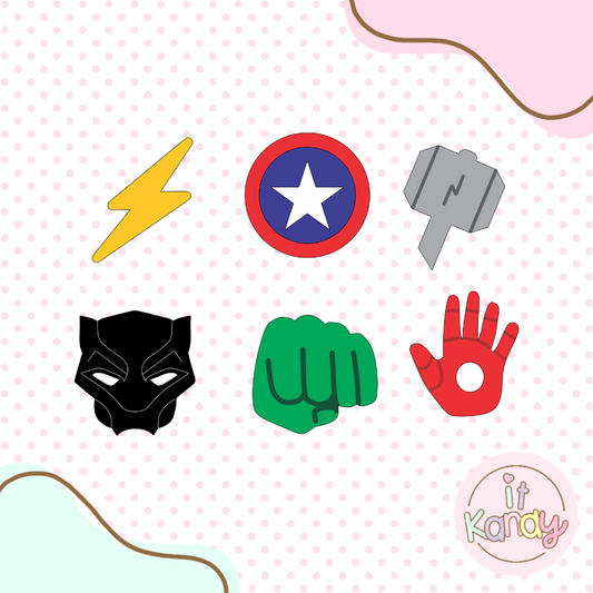 Super heroes elements multi pc cookie cutter kit