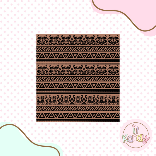 Moana inspired pattern acrylic embosser