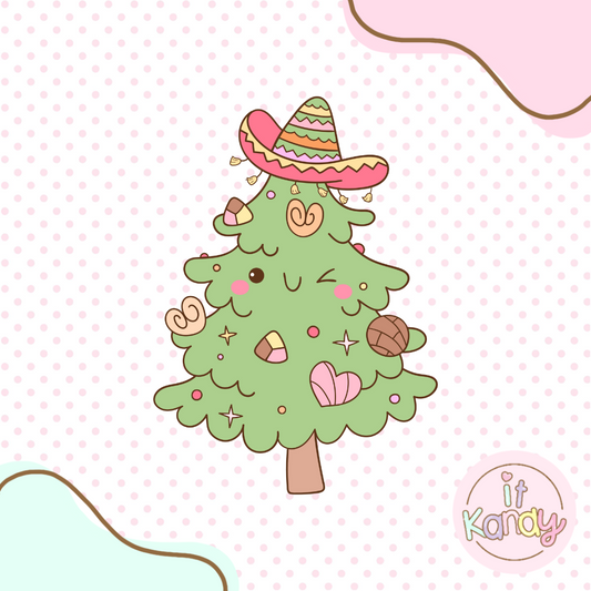 Mexican Christmas tree cookie cutter and stamp set