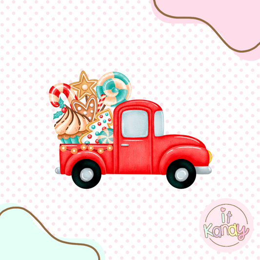 Christmas truck cookie cutter and stamp set