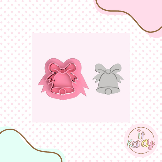 Christmas bell cookie cutter and stamp set