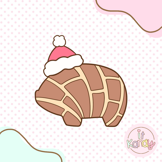 Pig concha cookie cutter and stamp set