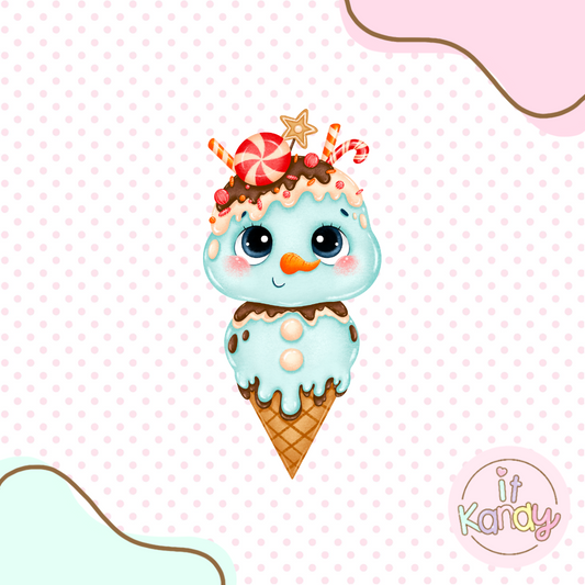Snow cone cookie cutter and stamp set