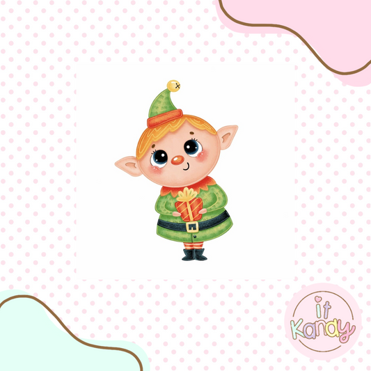 Elf boy cookie cutter and stamp set