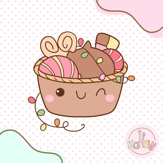 Mexican basket cookie cutter and stamp set