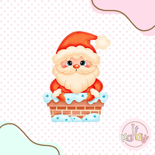 Santa large cookie cutter and stamp set