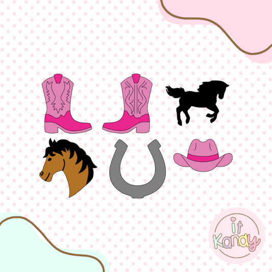 Cowgirl multi pc cookie cutter kit