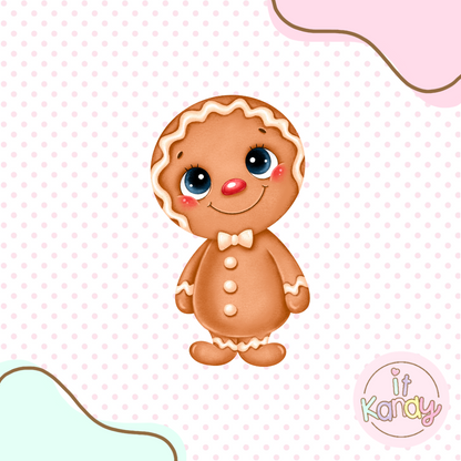 Gingerbread boy cookie cutter and stamp set