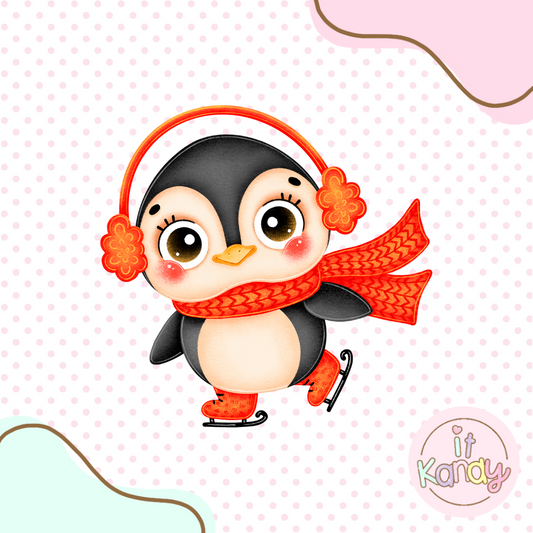 Christmas penguin cookie cutter and stamp set