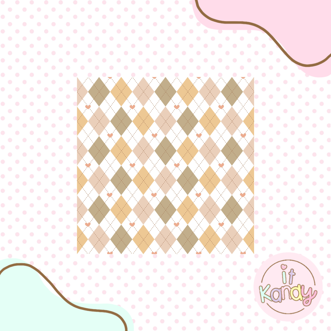 Plaid pattern acrylic embosser S2