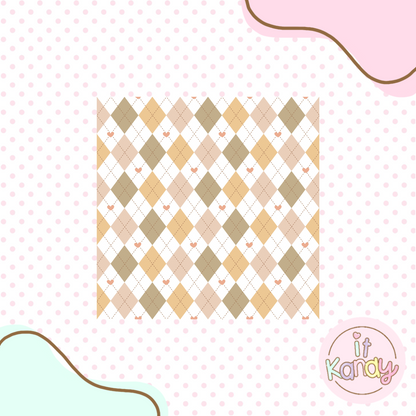 Plaid pattern acrylic embosser S2